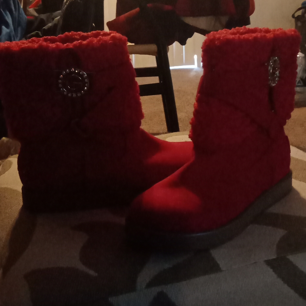 Red suede GBG boots size 6